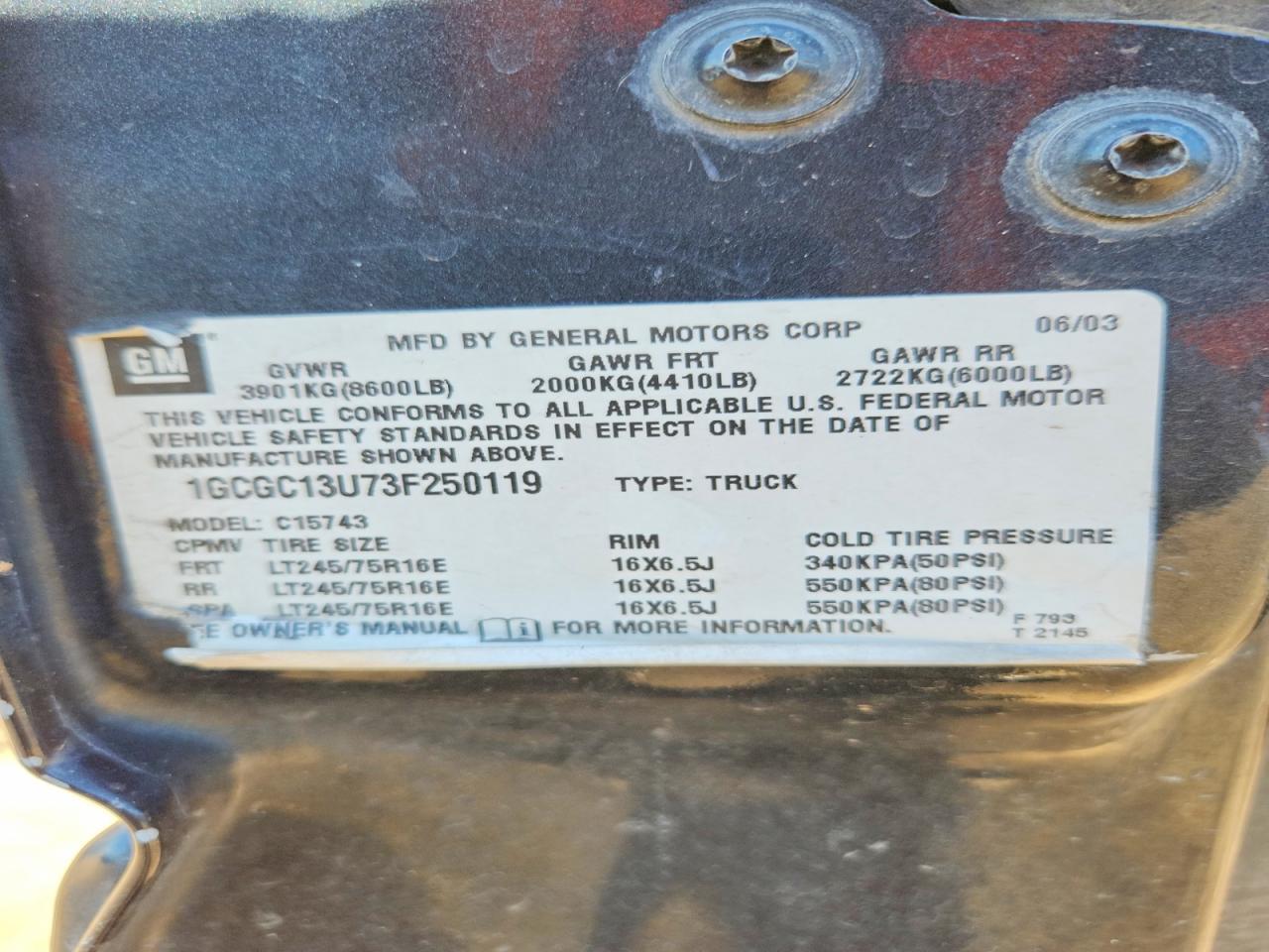 2003 CHEVROLET SILVERADO C1500 HEAVY DUTY photo 34