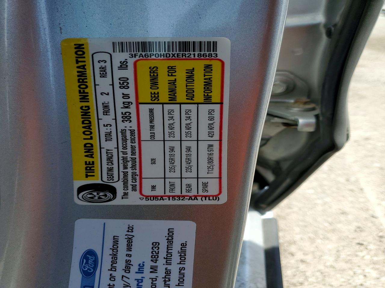 2014 FORD FUSION SE photo 37
