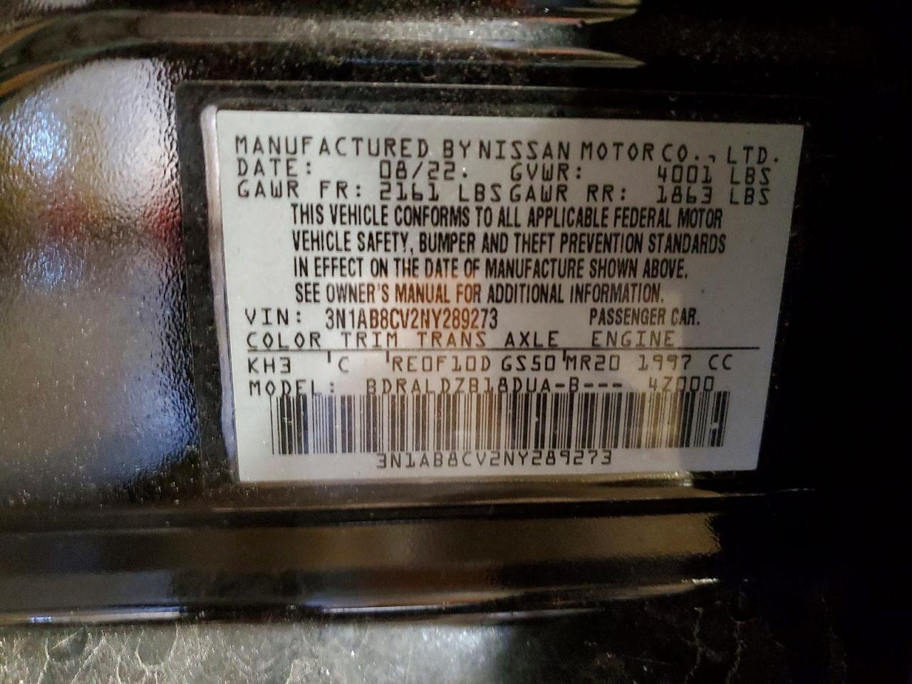 2022 NISSAN SENTRA SV photo 25