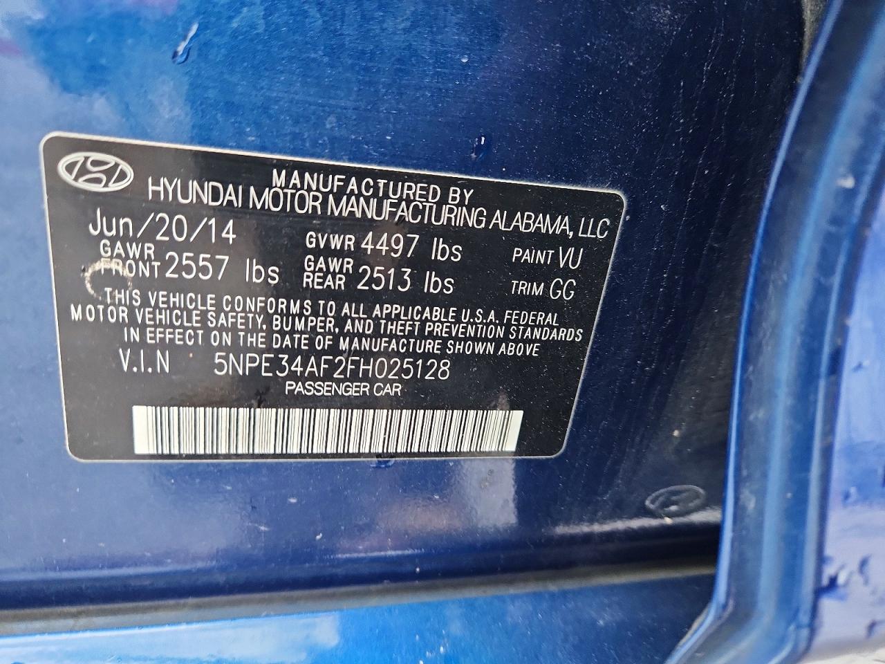 2015 HYUNDAI SONATA LIMITED photo 37