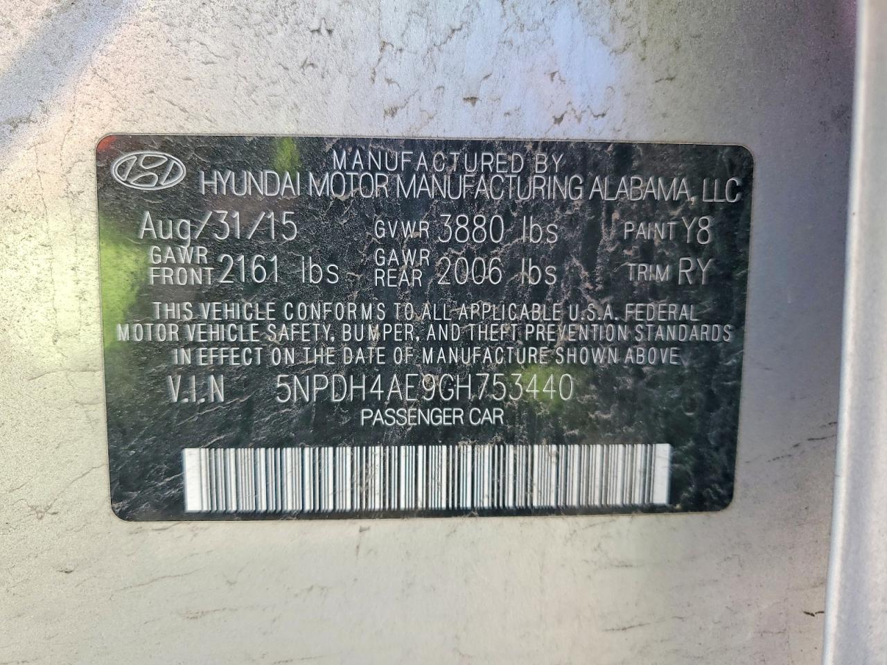2016 HYUNDAI ELANTRA VALUE EDITION photo 12