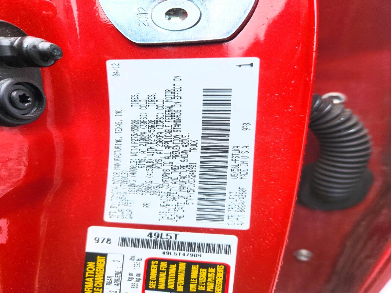 2012 TOYOTA TUNDRA CREWMAX LIMITED photo 25