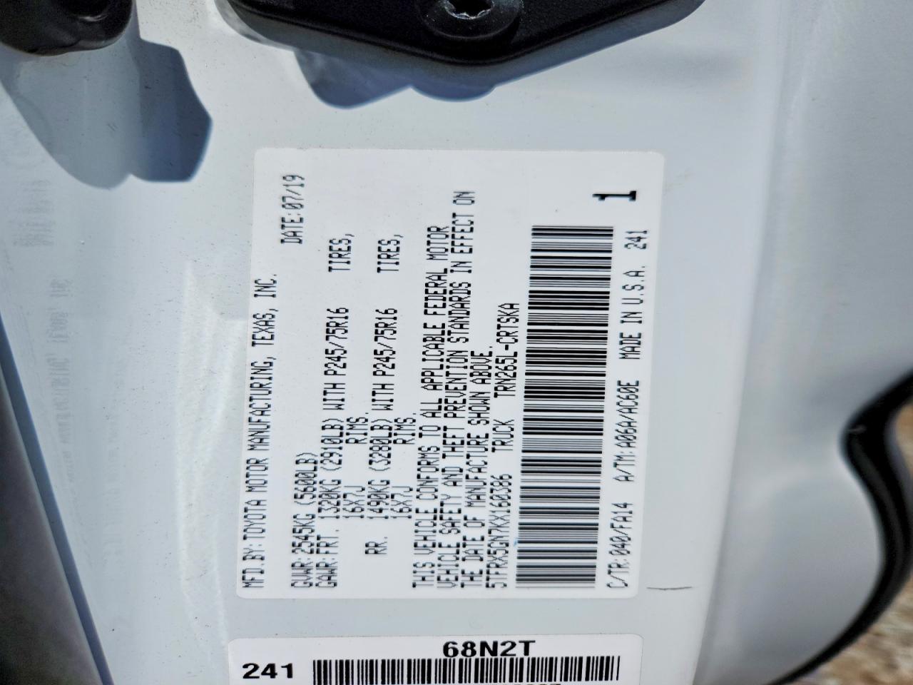 2019 TOYOTA TACOMA SR photo 23