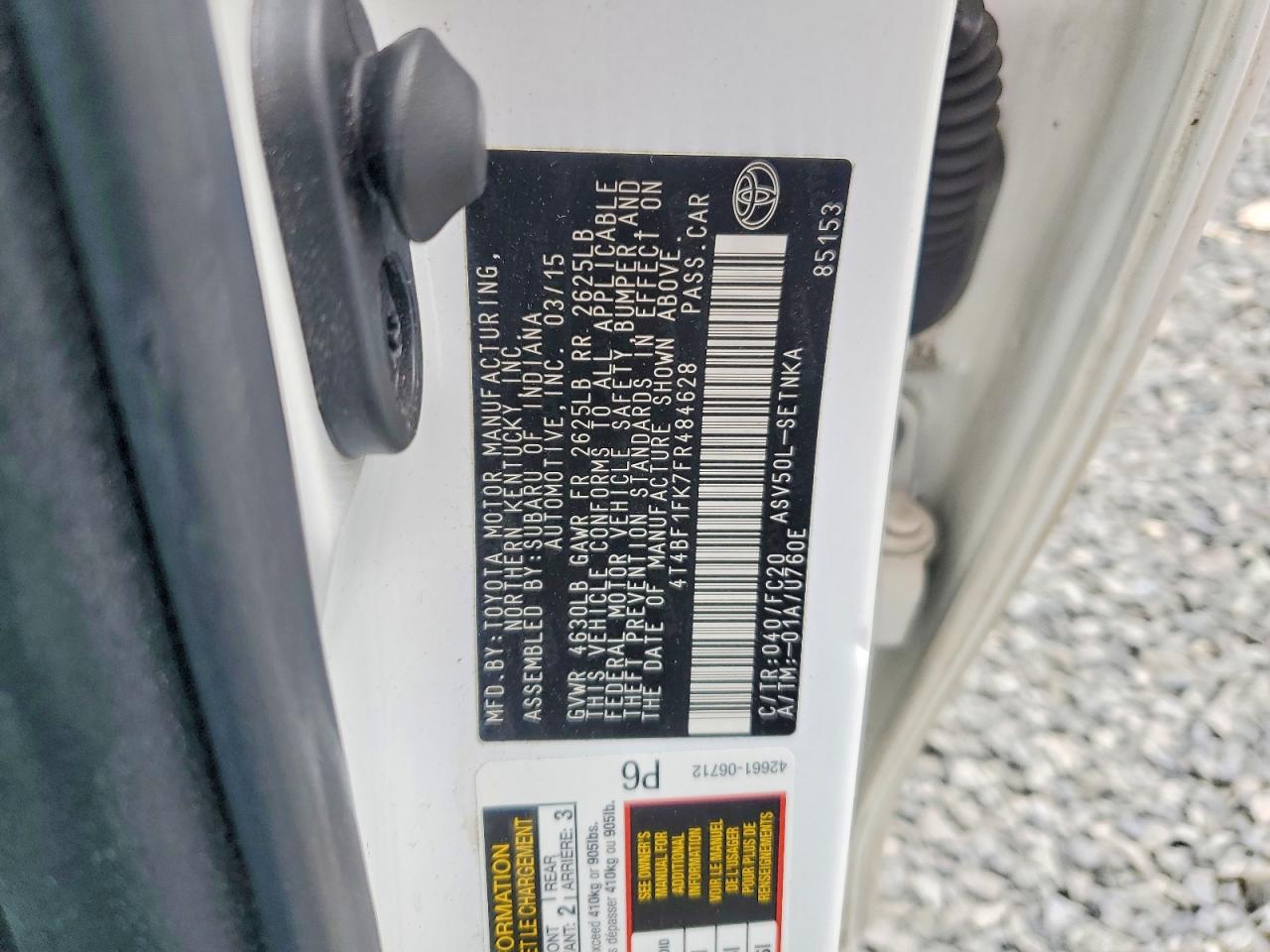 2015 TOYOTA CAMRY LE photo 37