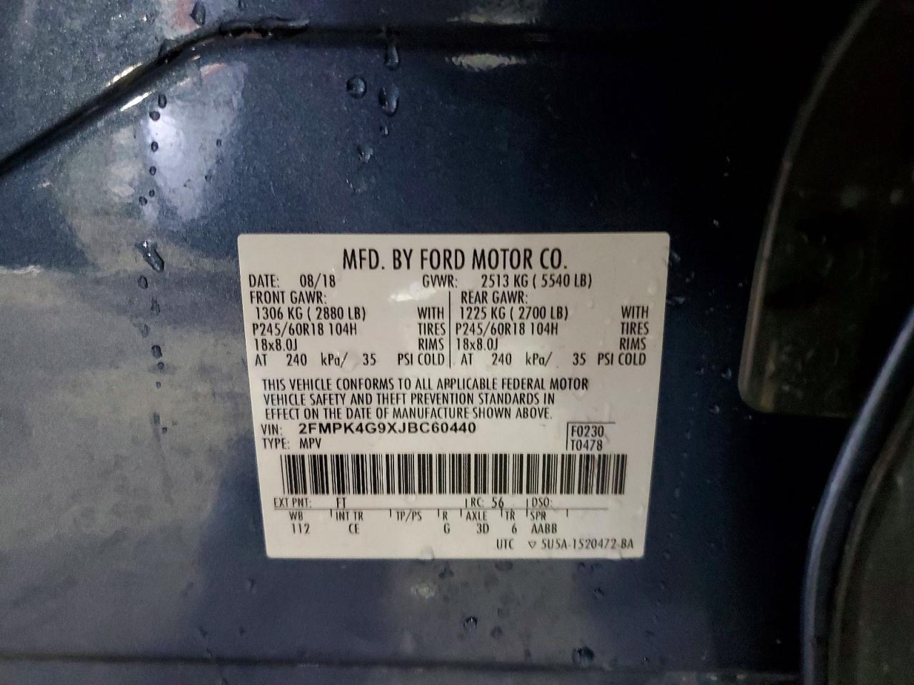 2018 FORD EDGE SE photo 40