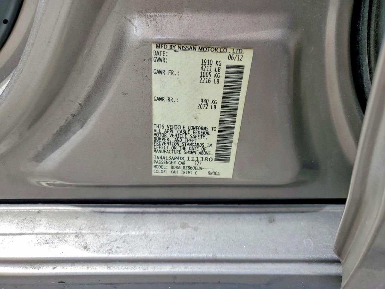 2013 NISSAN ALTIMA 2.5 photo 23