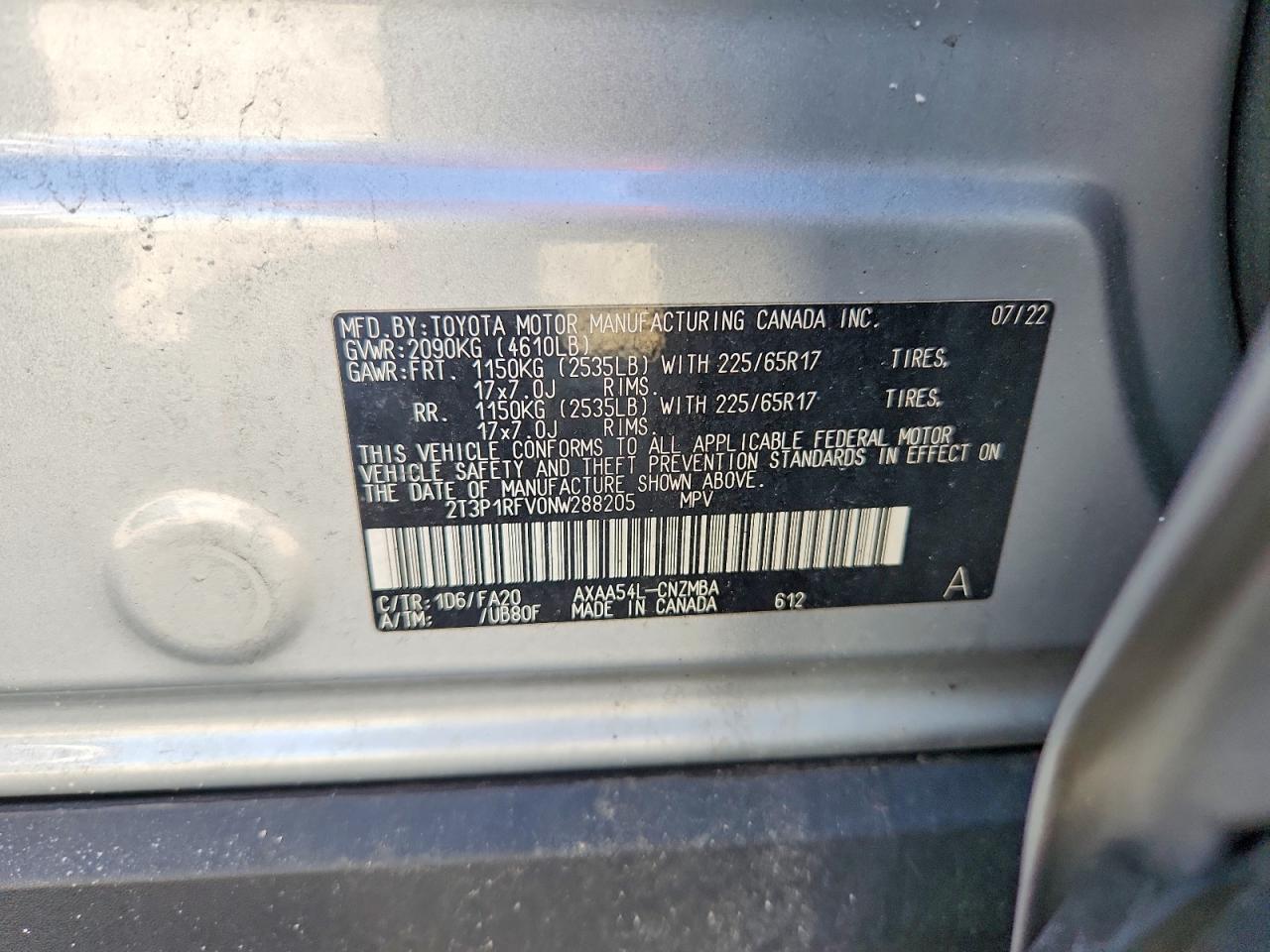 2022 TOYOTA RAV4 XLE photo 14