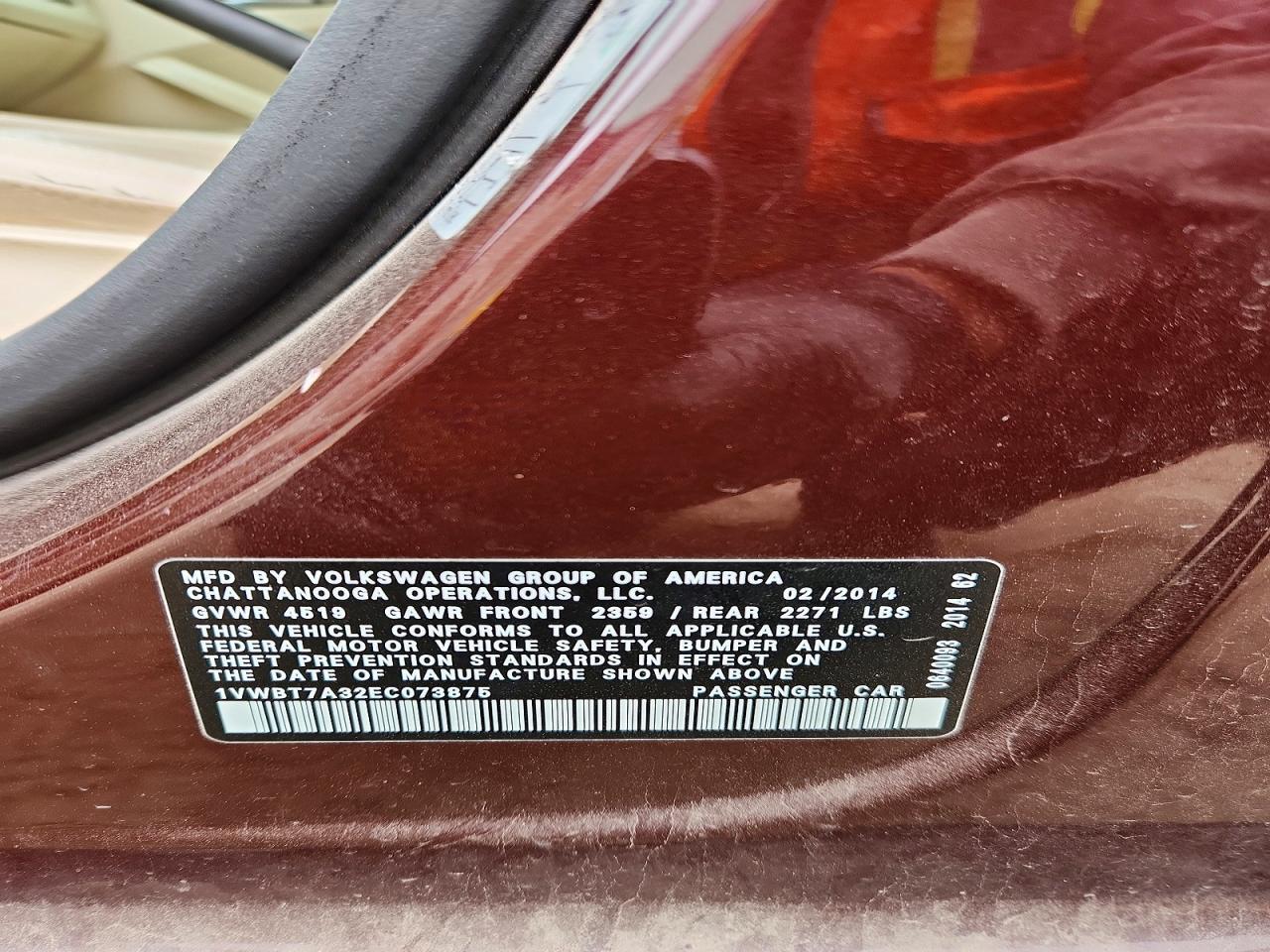 2014 VOLKSWAGEN PASSAT SE photo 13