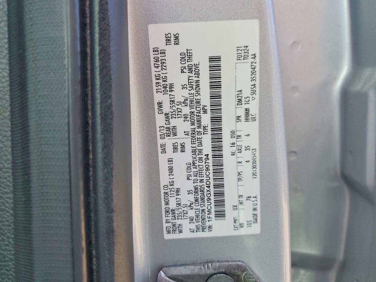 2013 FORD ESCAPE SE photo 13