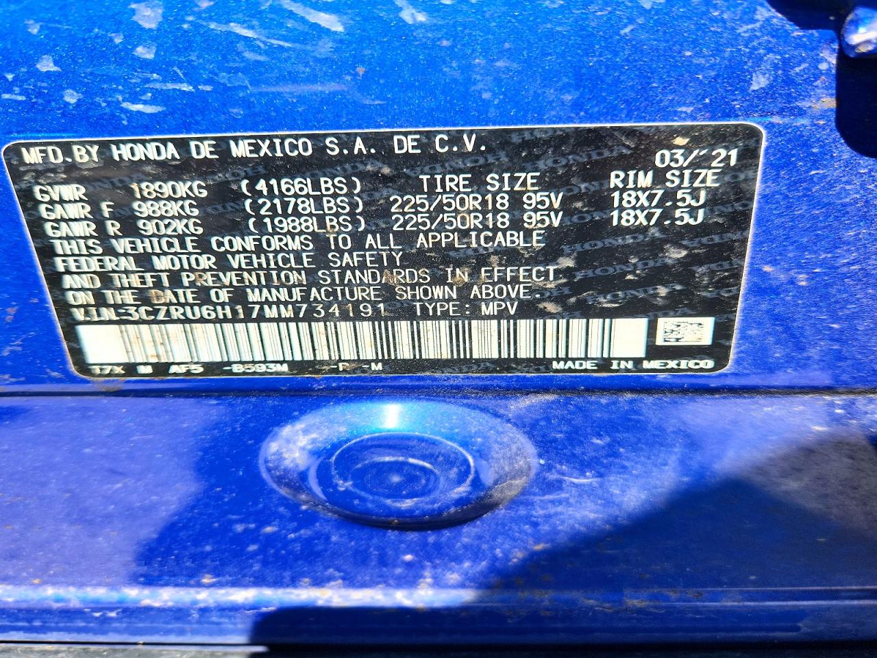 2021 HONDA HR-V SPORT photo 25