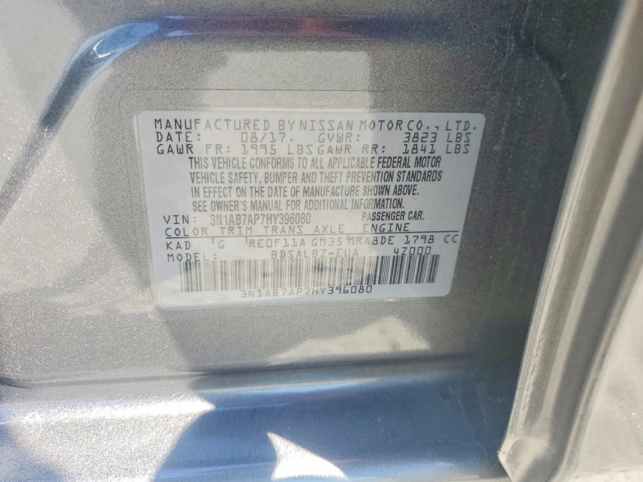 2017 NISSAN SENTRA S photo 12