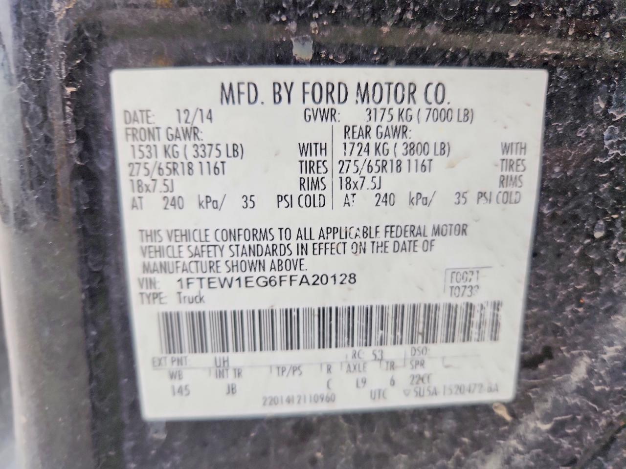 2015 FORD F150 SUPERCREW photo 37