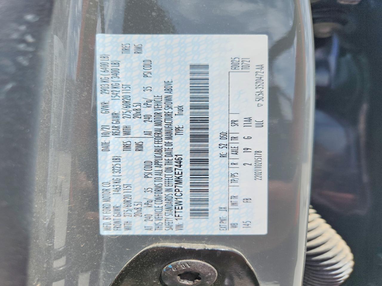 2021 FORD F150 SUPERCREW photo 37