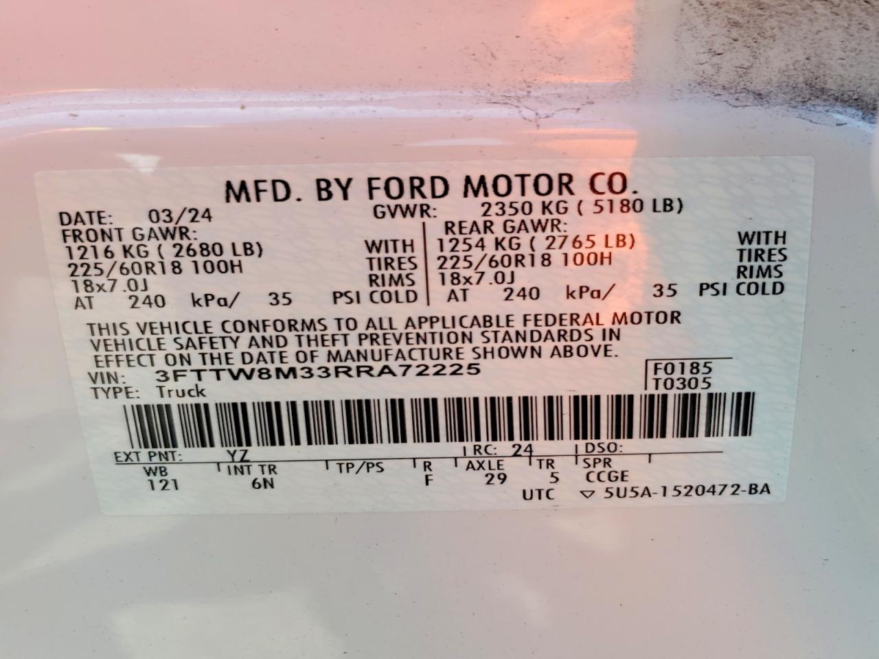 2024 FORD MAVERICK LARIAT photo 23