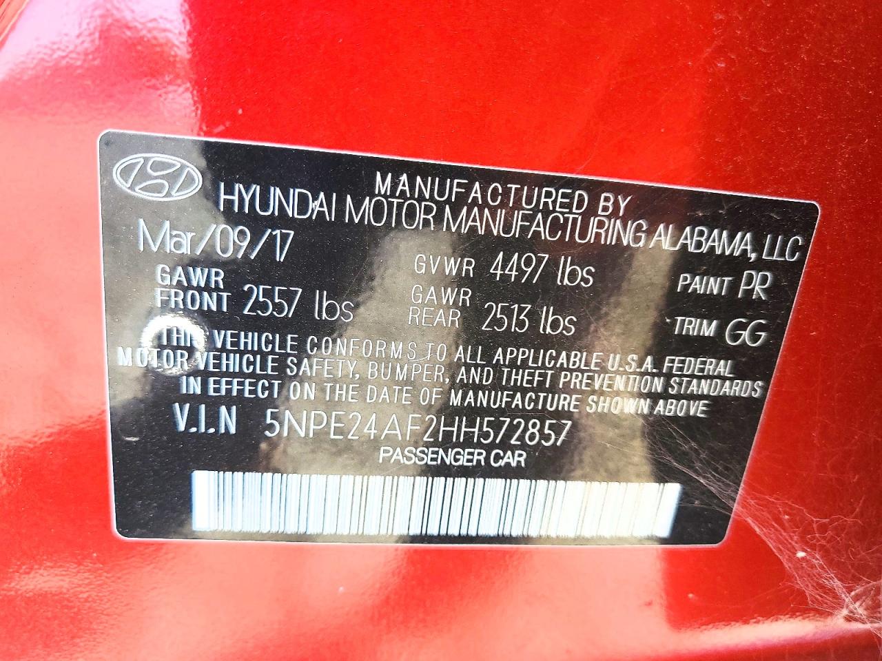 2017 HYUNDAI SONATA SE photo 23