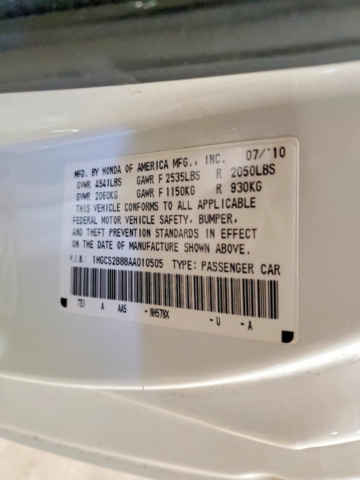 2010 HONDA ACCORD EXL photo 23