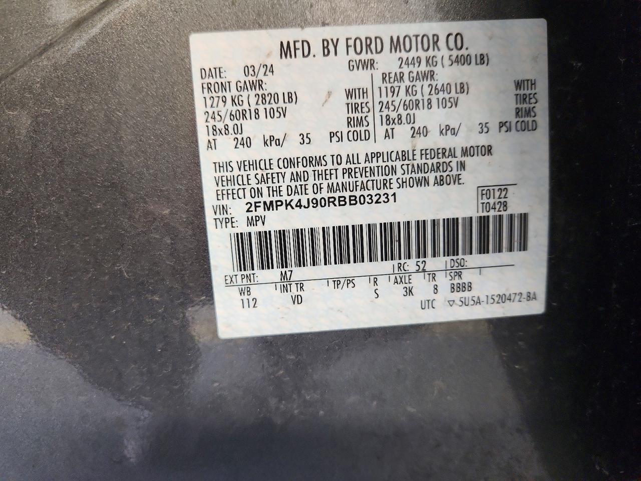 2024 FORD EDGE SEL photo 27