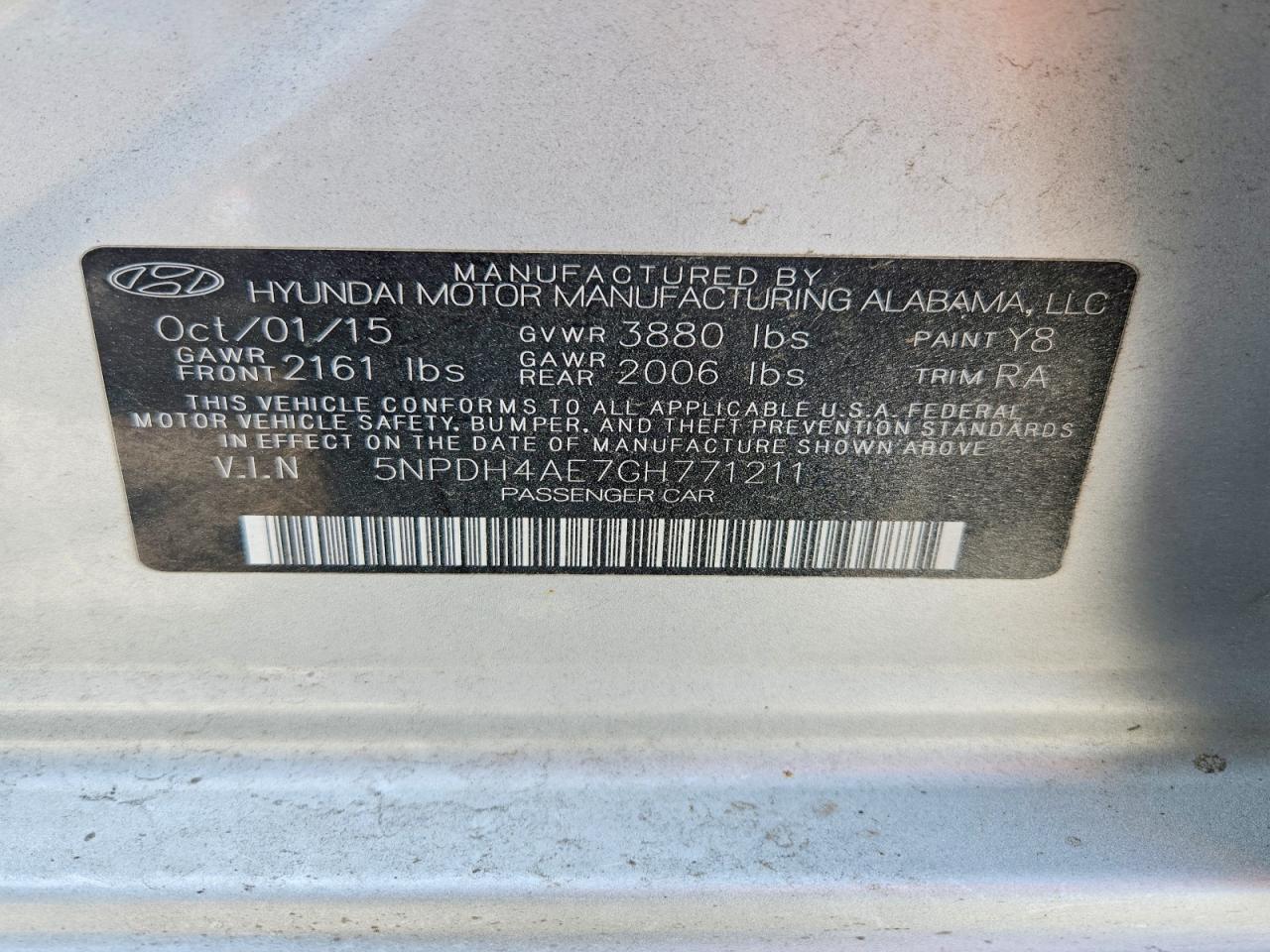 2016 HYUNDAI ELANTRA SE photo 34