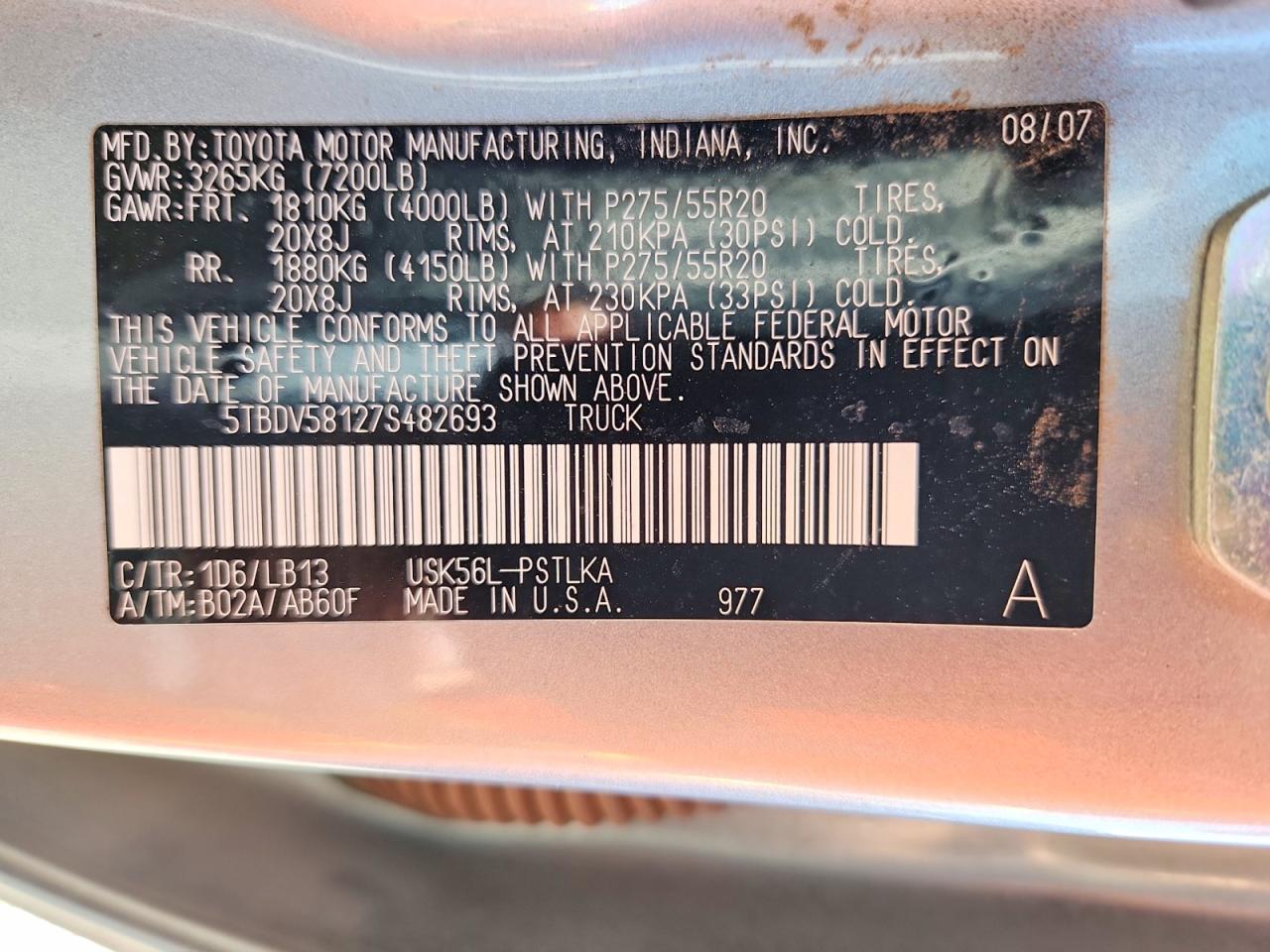 2007 TOYOTA TUNDRA CREWMAX LIMITED photo 13