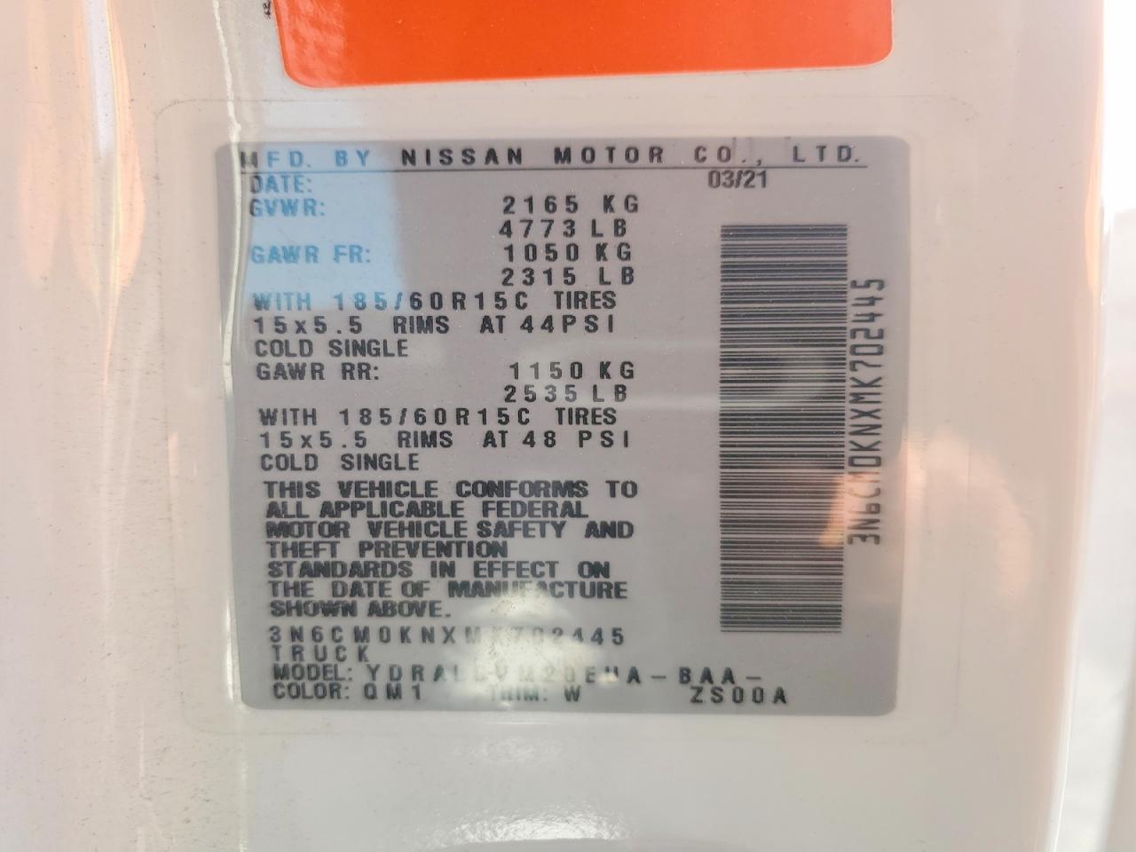 2021 NISSAN NV200 SV photo 25