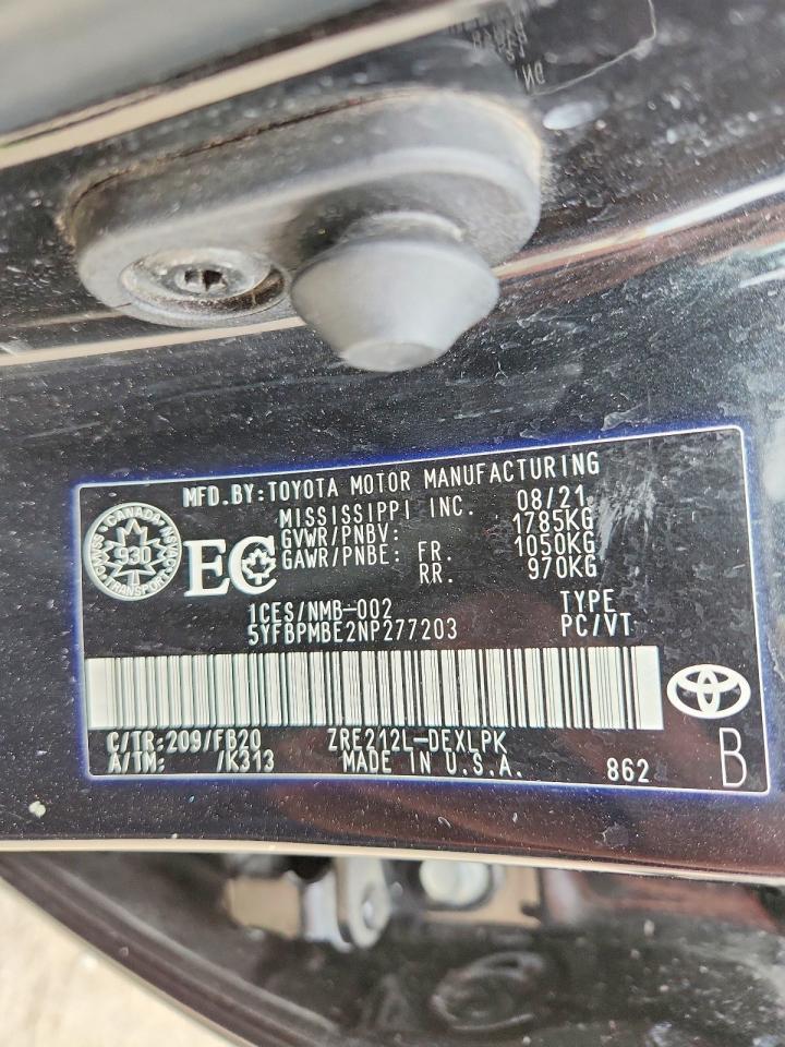 2022 TOYOTA COROLLA LE photo 23