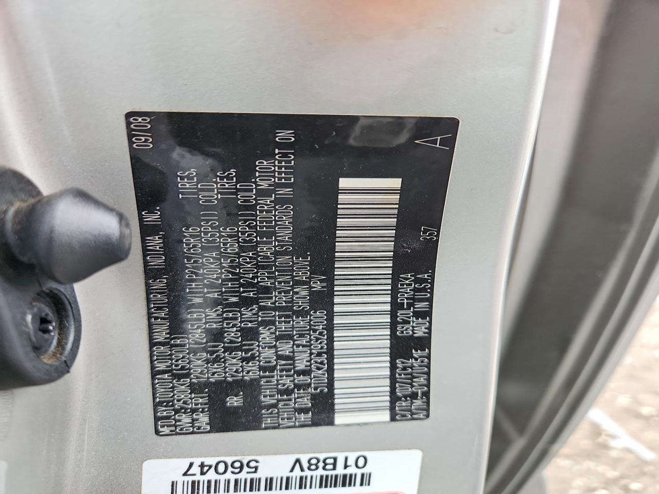 2009 TOYOTA SIENNA LE 8-PASSENGER photo 27