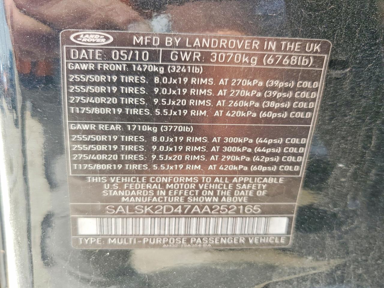 2010 LAND ROVER RANGE ROVER SPORT LUX photo 37