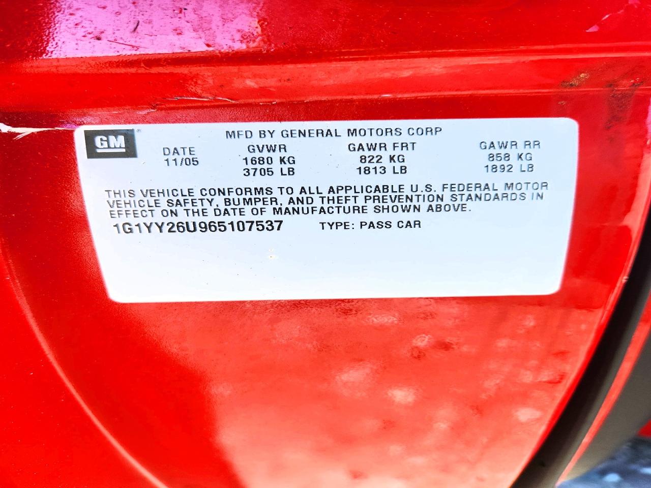 2006 CHEVROLET CORVETTE photo 12