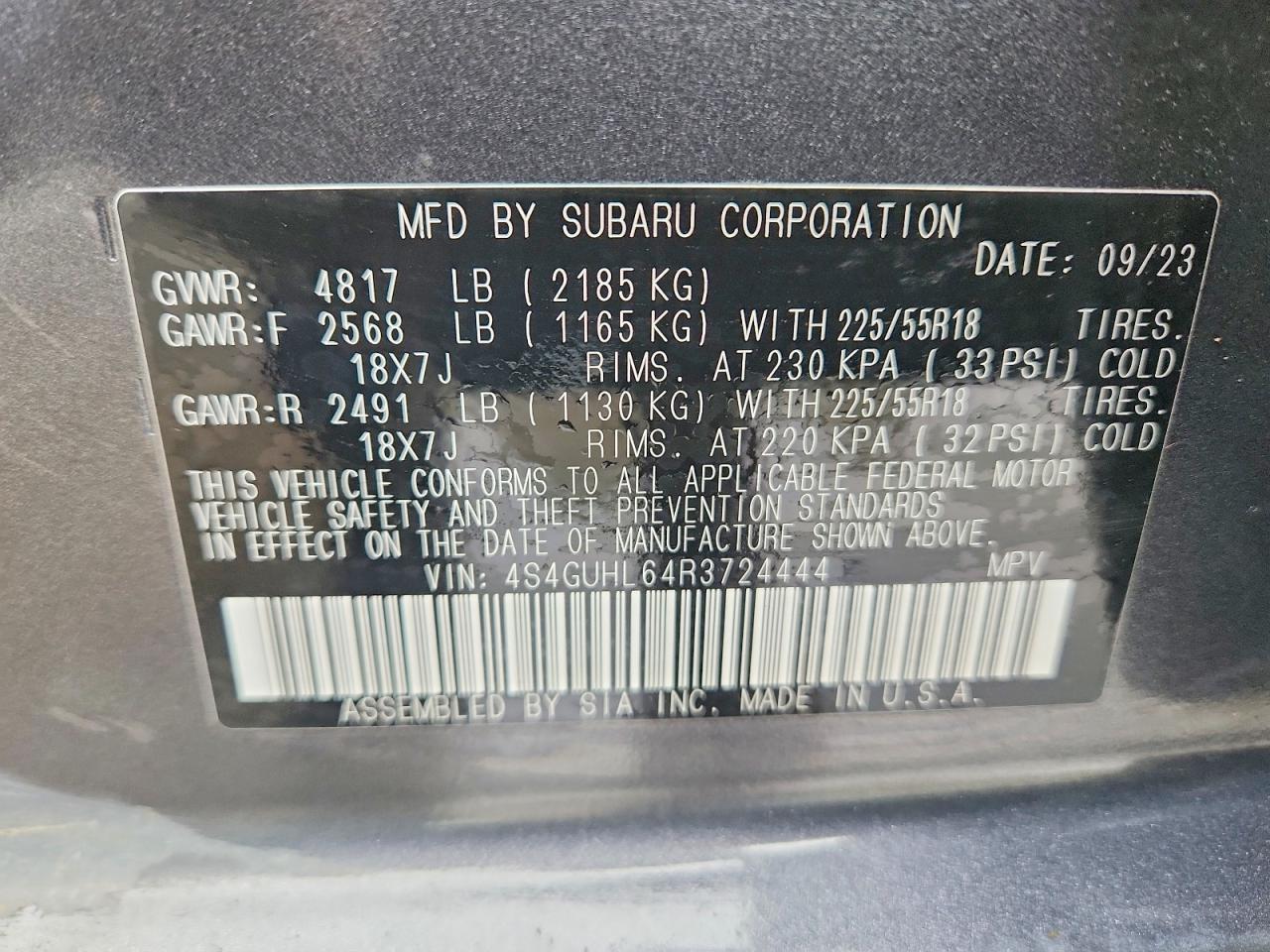 2024 SUBARU CROSSTREK LIMITED photo 37