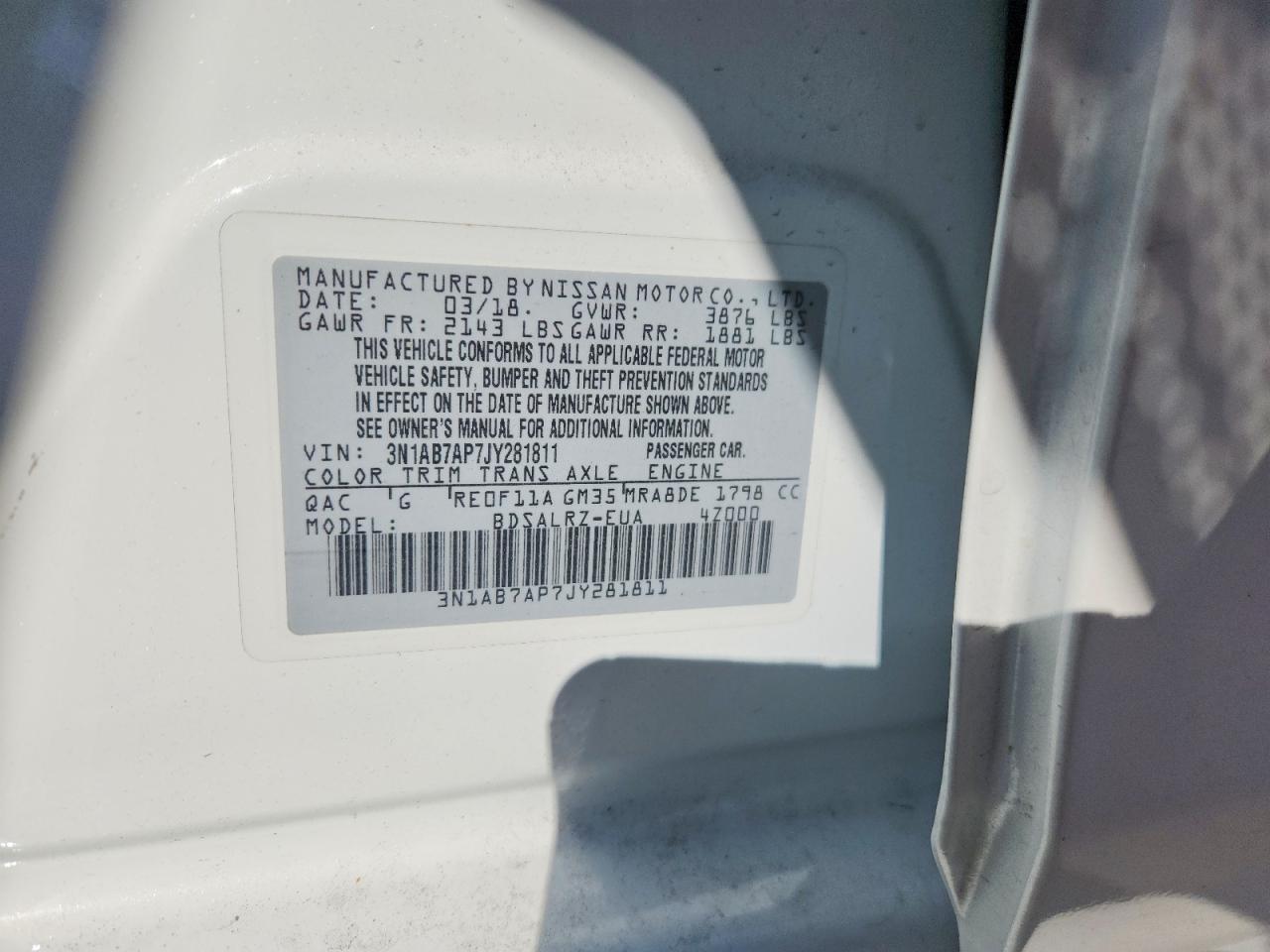 2018 NISSAN SENTRA SR photo 25