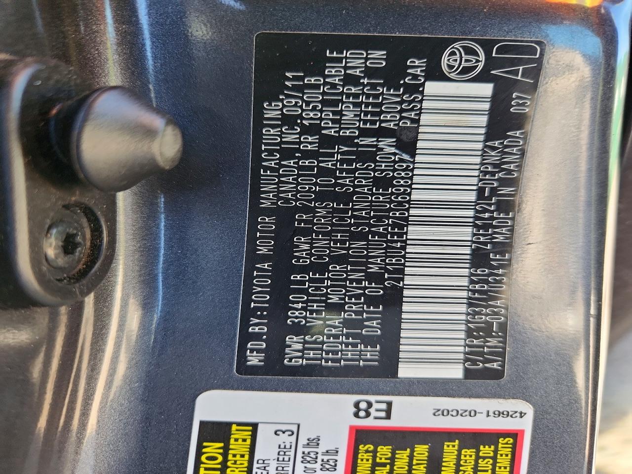 2011 TOYOTA COROLLA LE photo 23