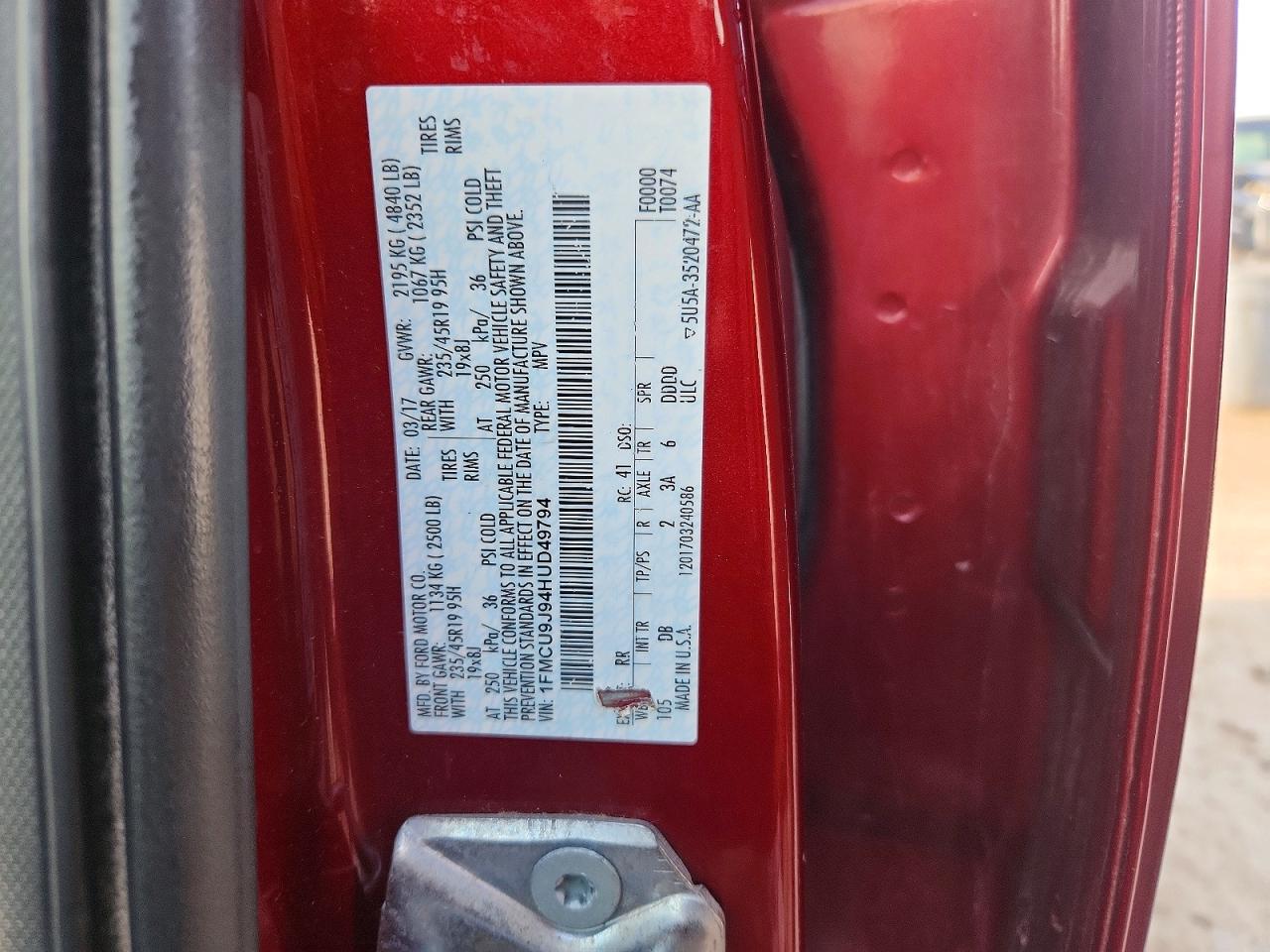 2017 FORD ESCAPE TITANIUM photo 25
