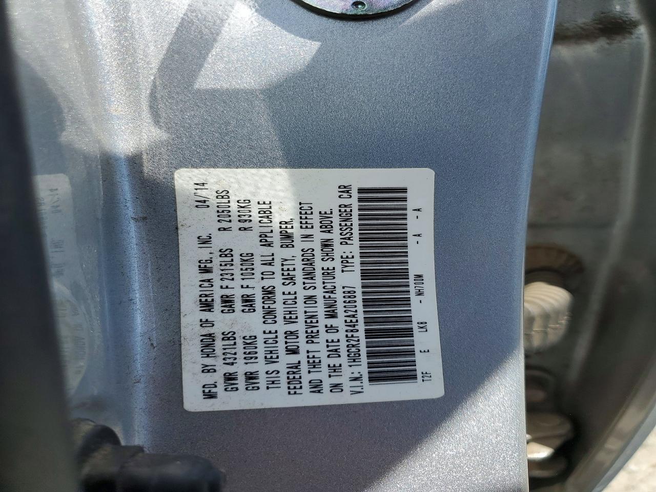 2014 HONDA ACCORD EXL photo 37
