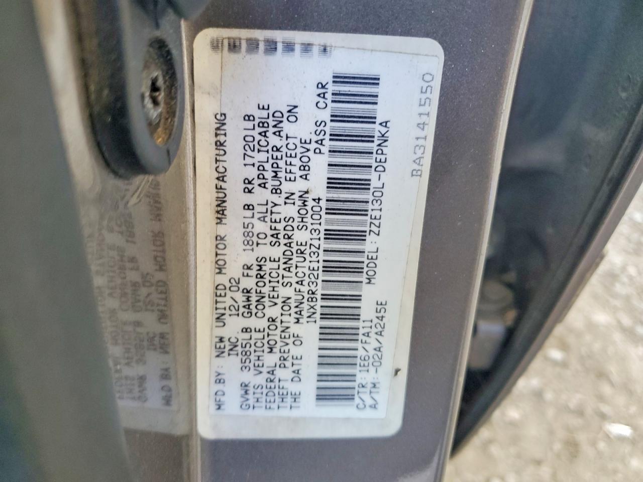 2003 TOYOTA COROLLA LE photo 34
