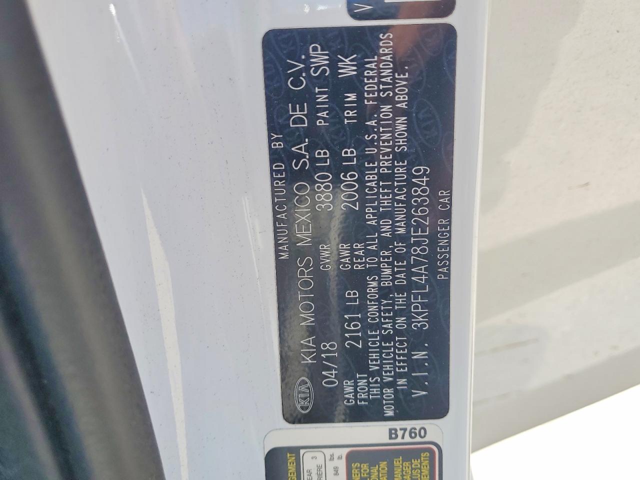 2018 KIA FORTE LX photo 12