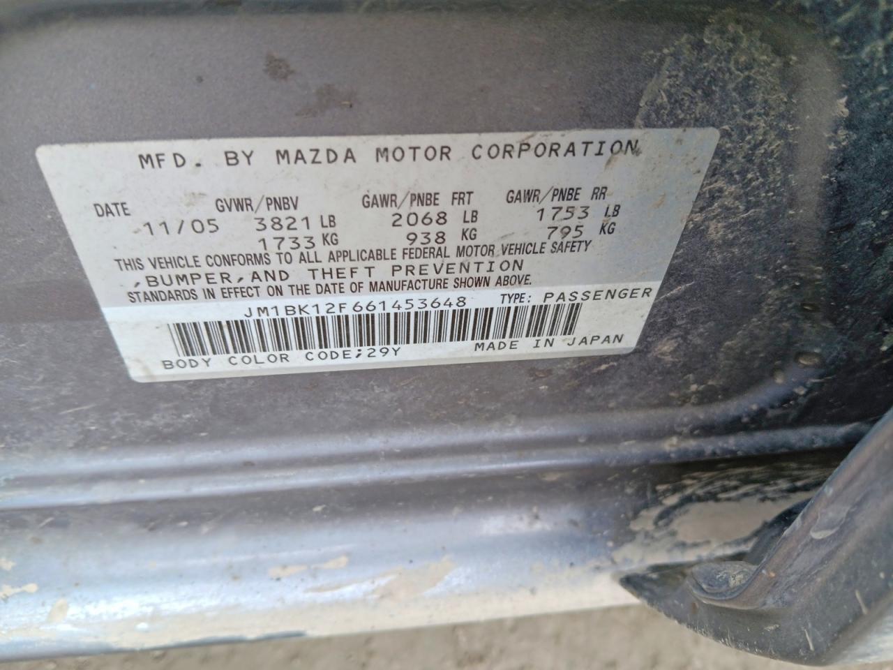 2006 MAZDA 3 I photo 34