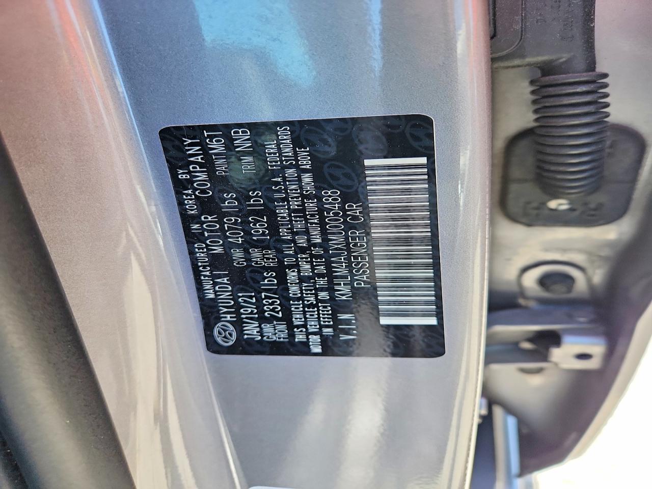2021 HYUNDAI ELANTRA BLUE photo 12