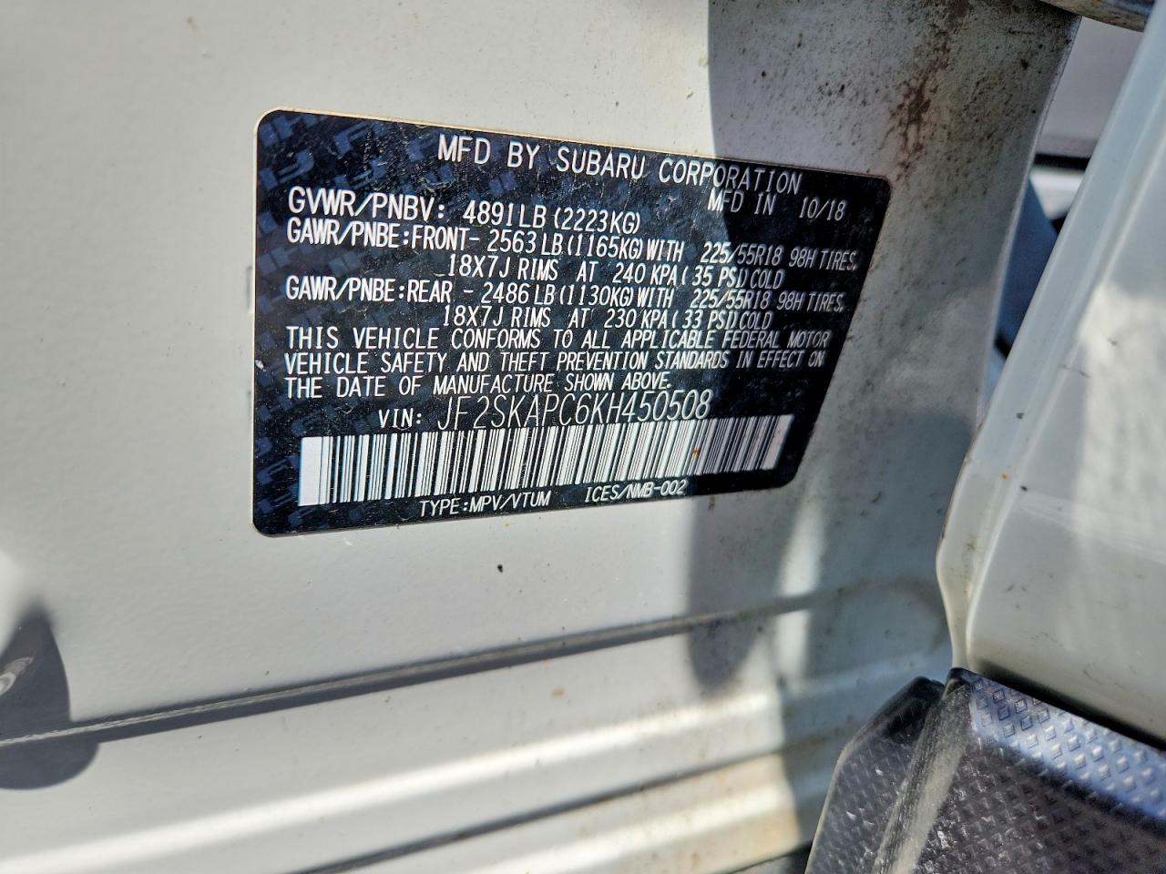 2019 SUBARU FORESTER SPORT photo 37