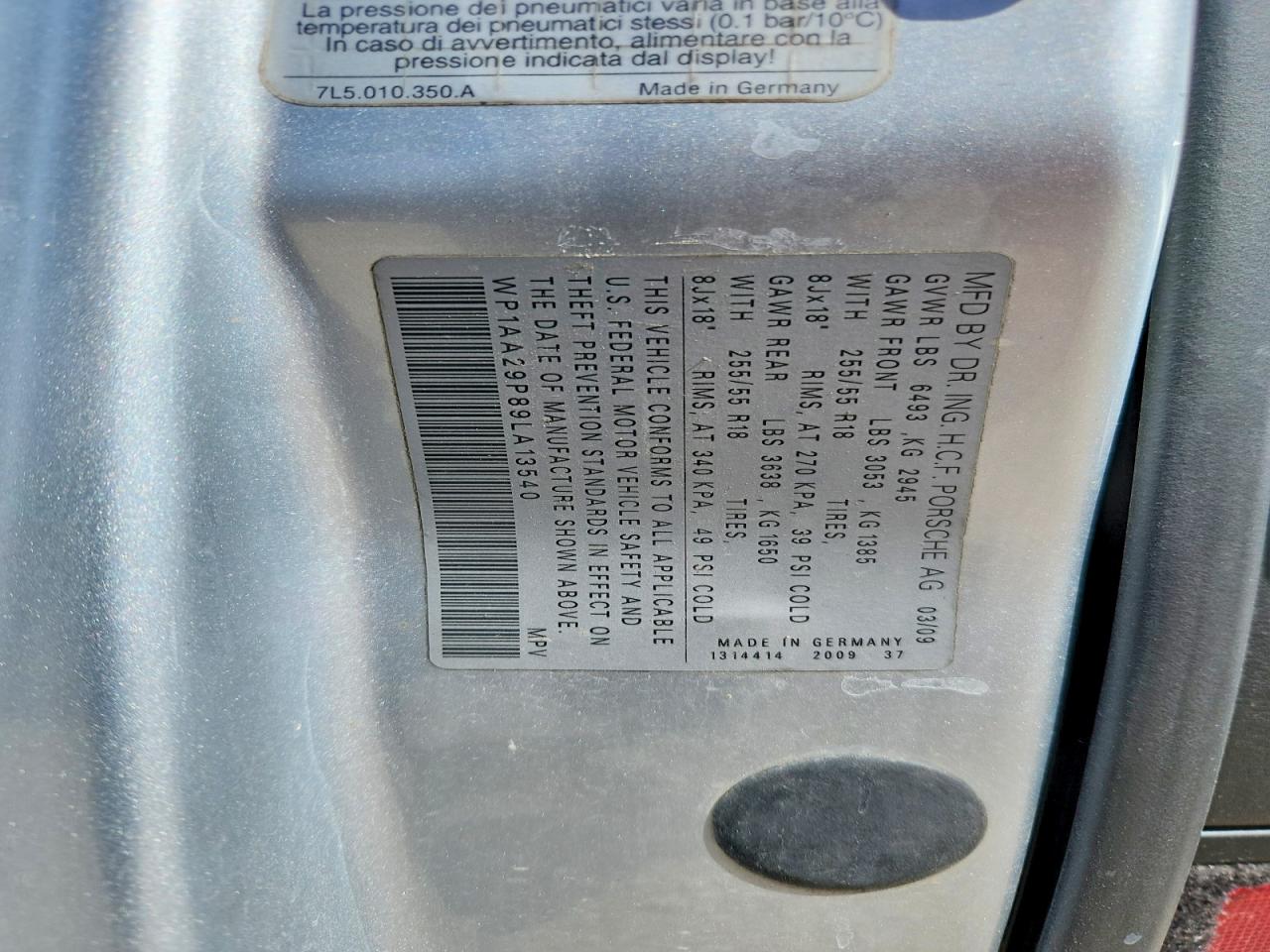 2009 PORSCHE CAYENNE photo 23