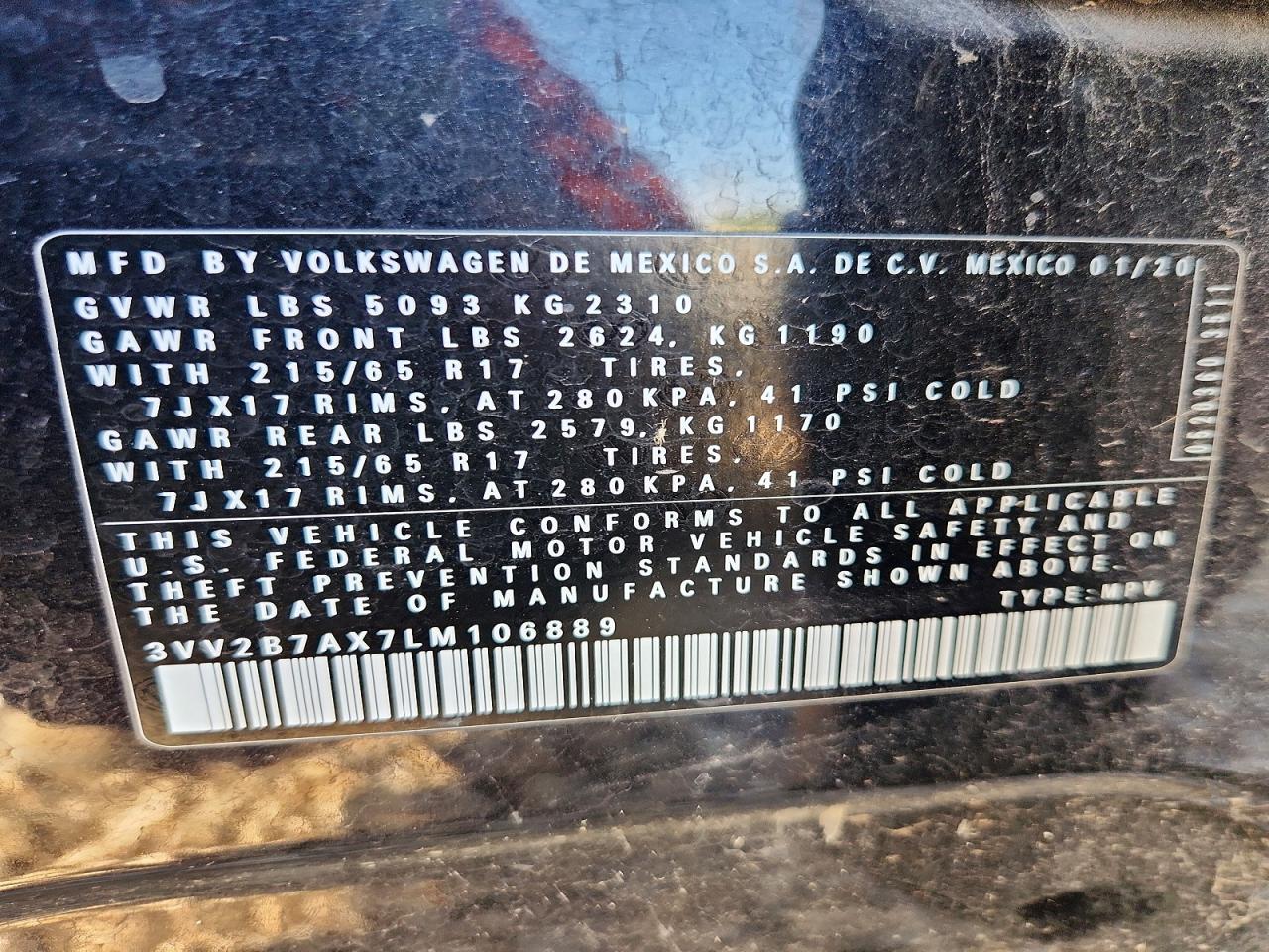2020 VOLKSWAGEN TIGUAN SE photo 25