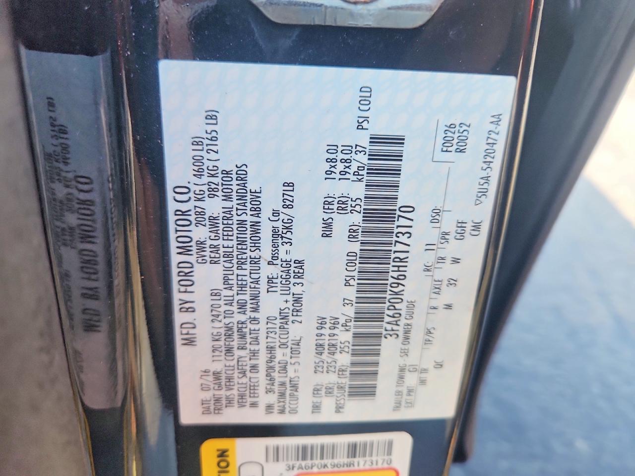 2017 FORD FUSION TITANIUM photo 23