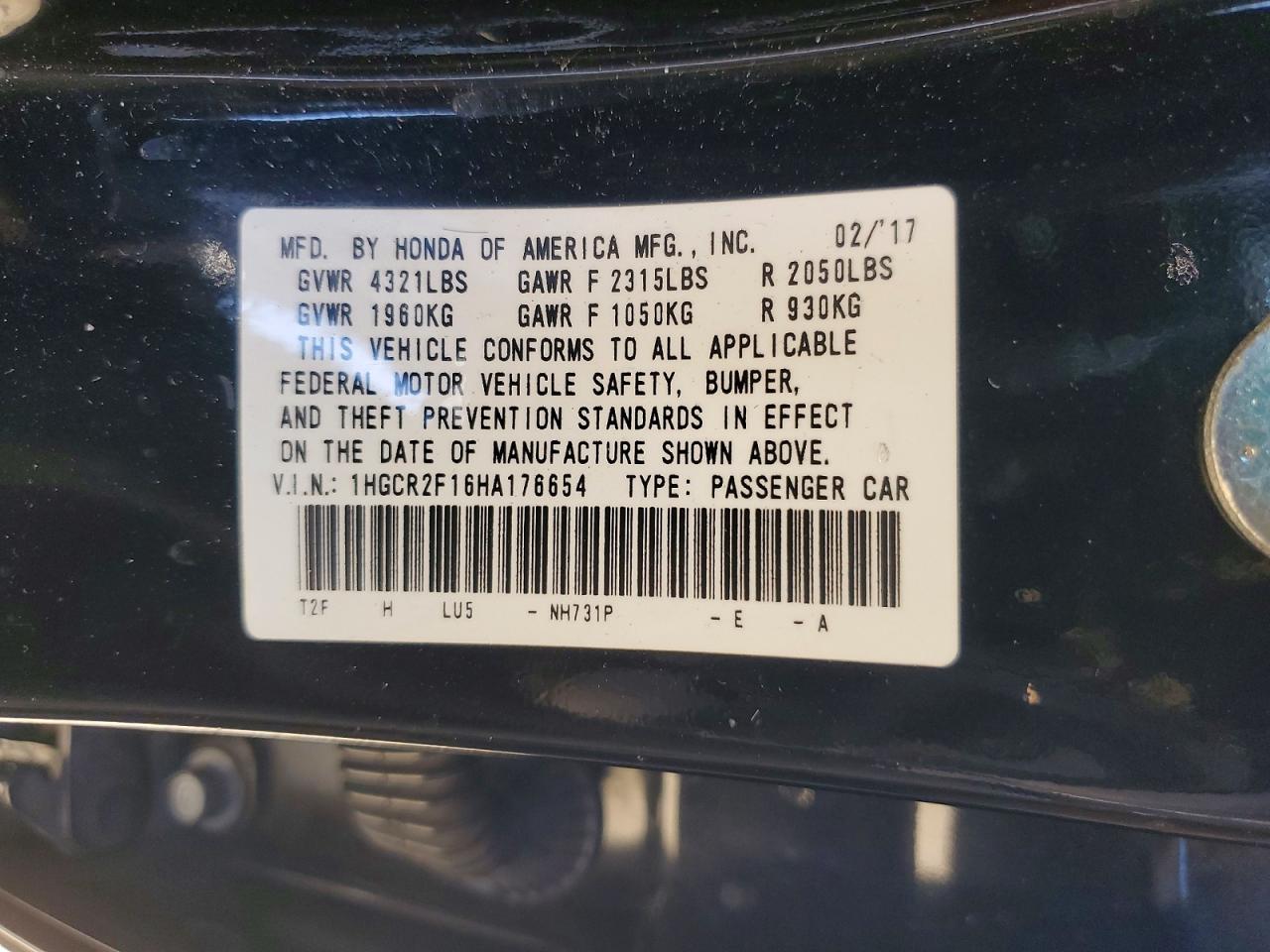 2017 HONDA ACCORD SPORT SPECIAL EDITION photo 25