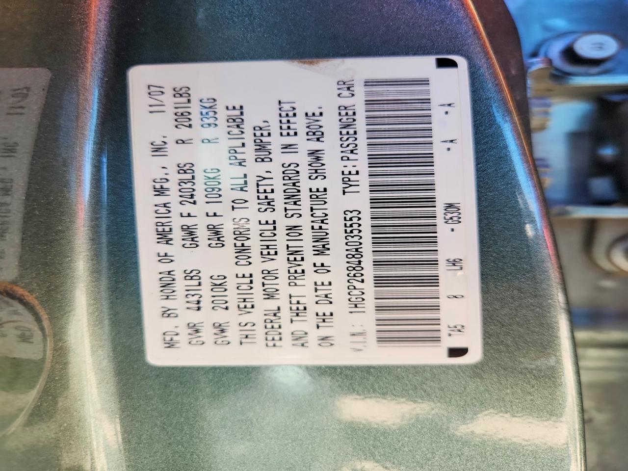 2008 HONDA ACCORD EXL photo 23