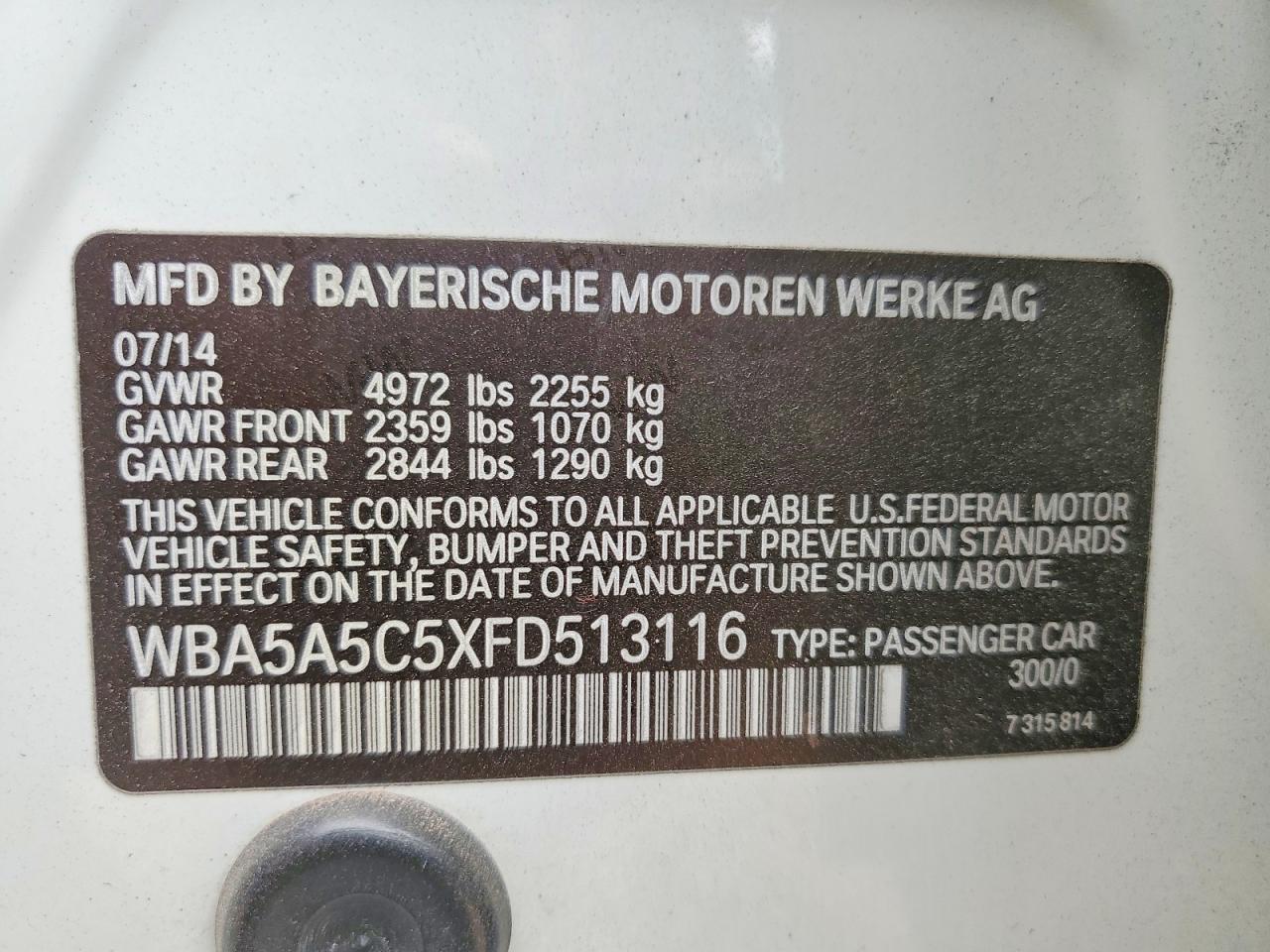 2015 BMW 528 I photo 12