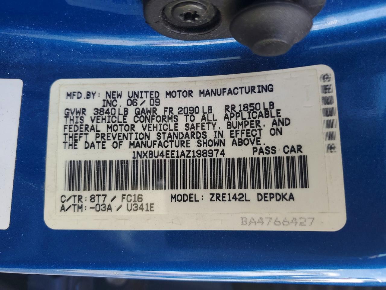 2010 TOYOTA COROLLA LE photo 23