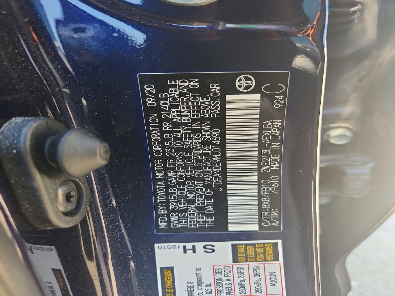 2021 TOYOTA COROLLA LE photo 23
