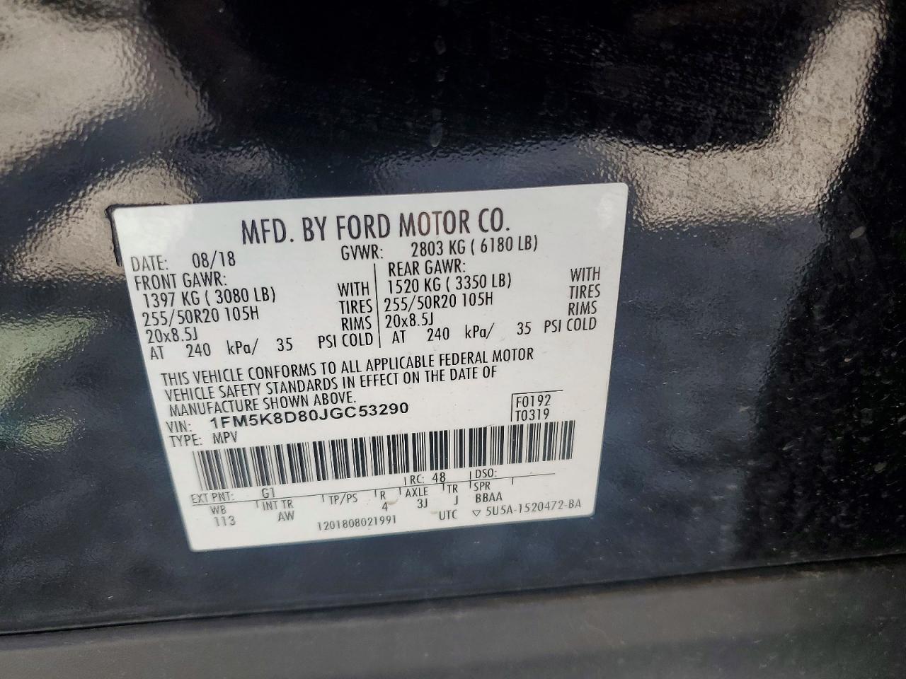 2018 FORD EXPLORER XLT photo 37