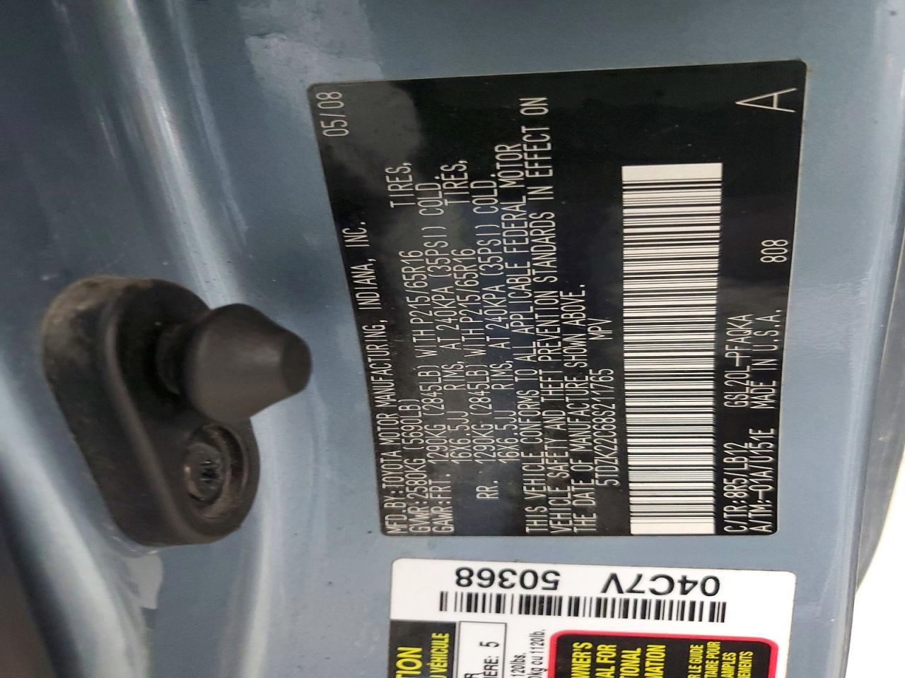 2008 TOYOTA SIENNA XLE photo 25