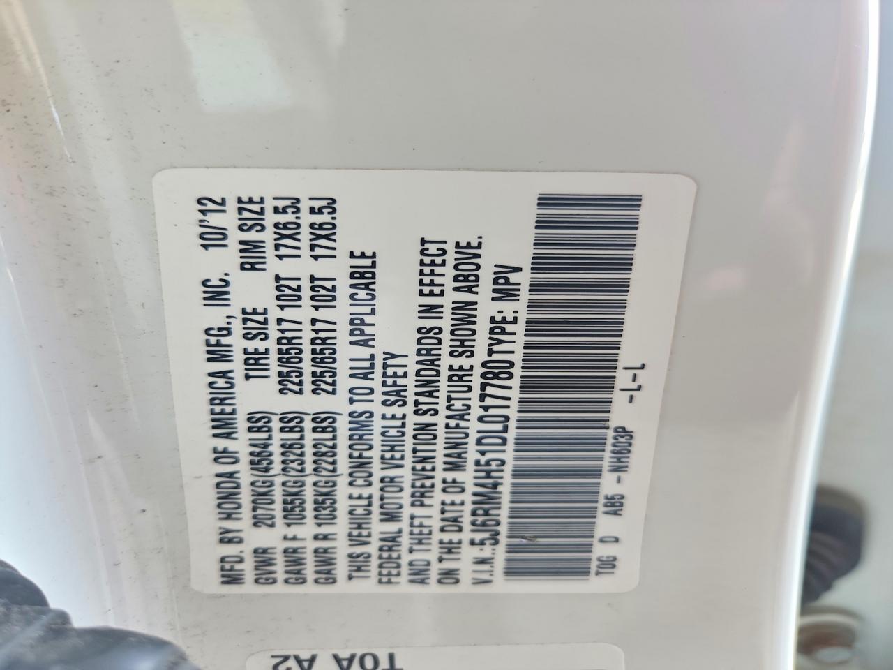2013 HONDA CR-V EX photo 25