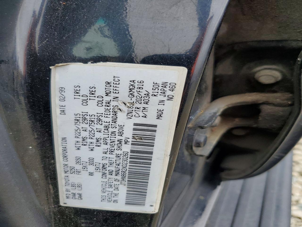 1999 TOYOTA 4RUNNER SR5 photo 27
